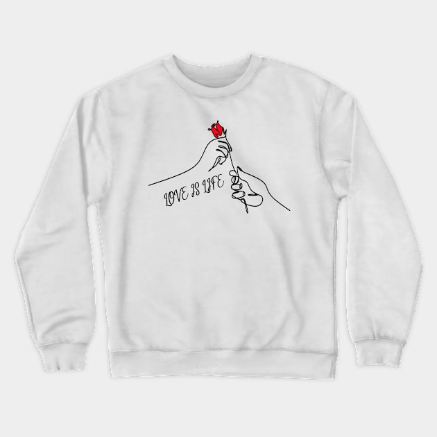 love flower Crewneck Sweatshirt by cristal